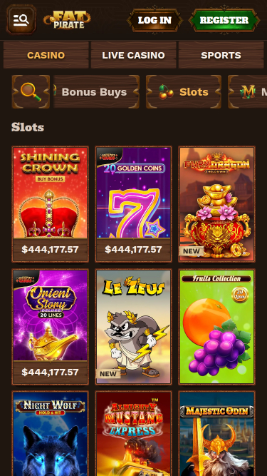 FatPirate Casino Mobile-Spiele
