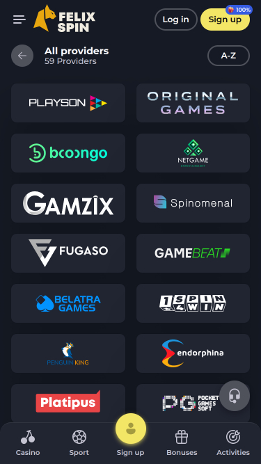 Développeurs de jeux mobiles de Felixspin Casino