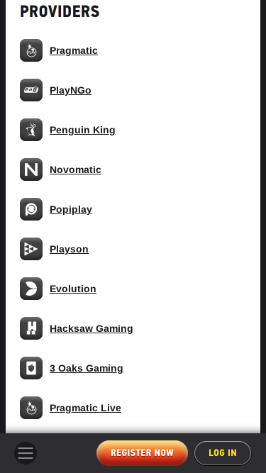 Desarrolladores de juegos de FEZbet Casino para móvil