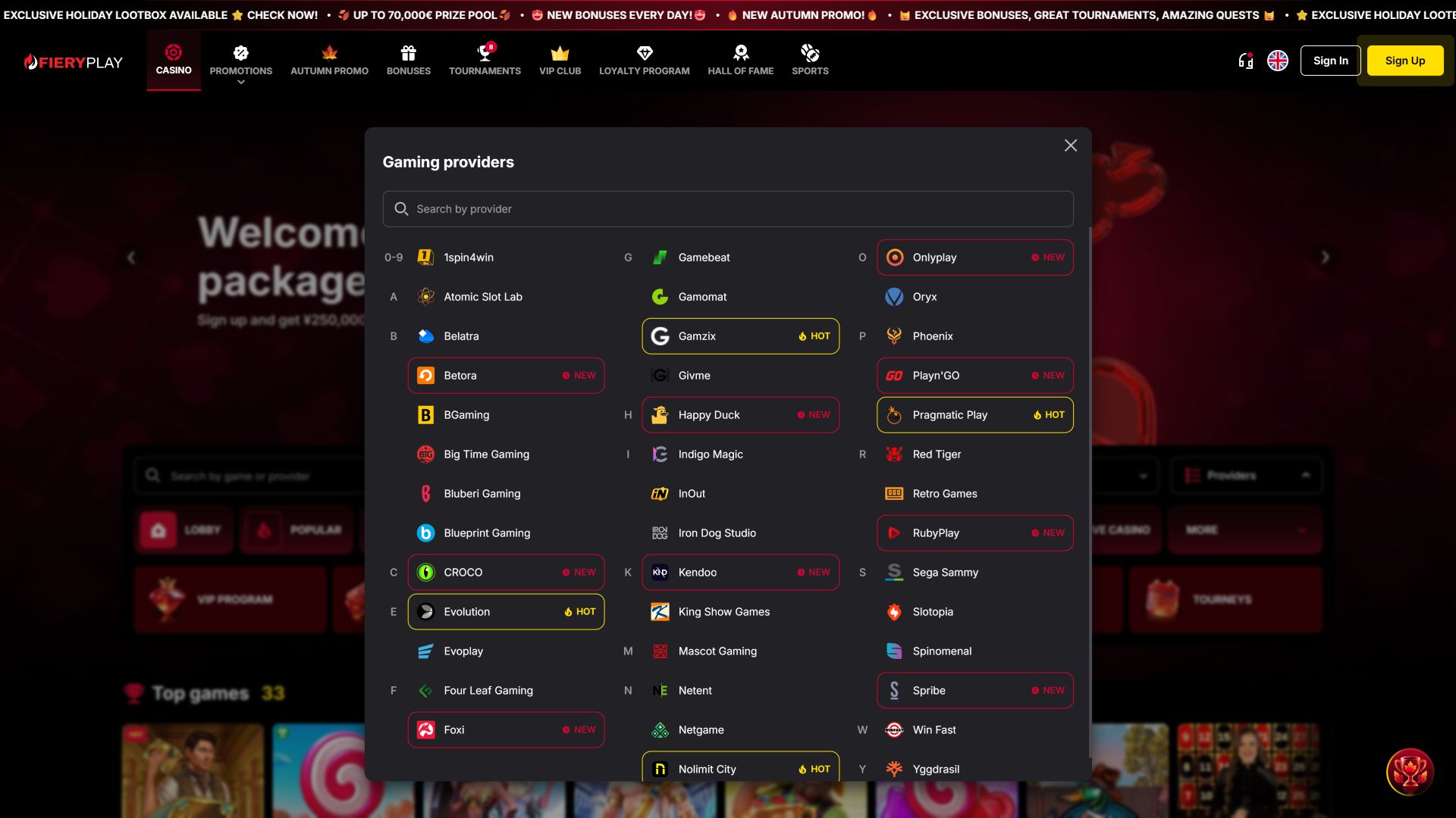 FieryPlay Casino Desktop Game Developers