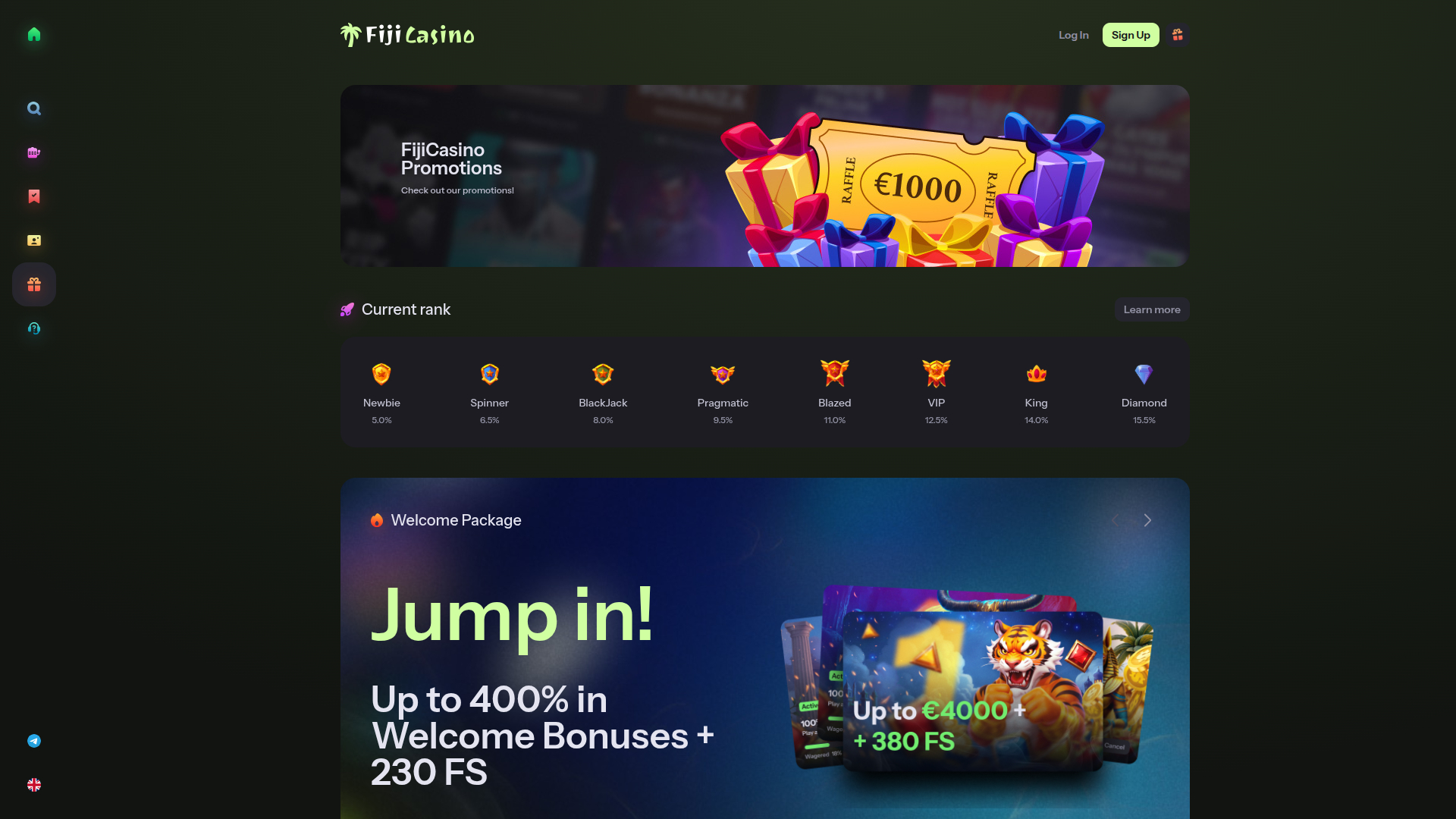 Fiji Casino-Aktionen Desktop
