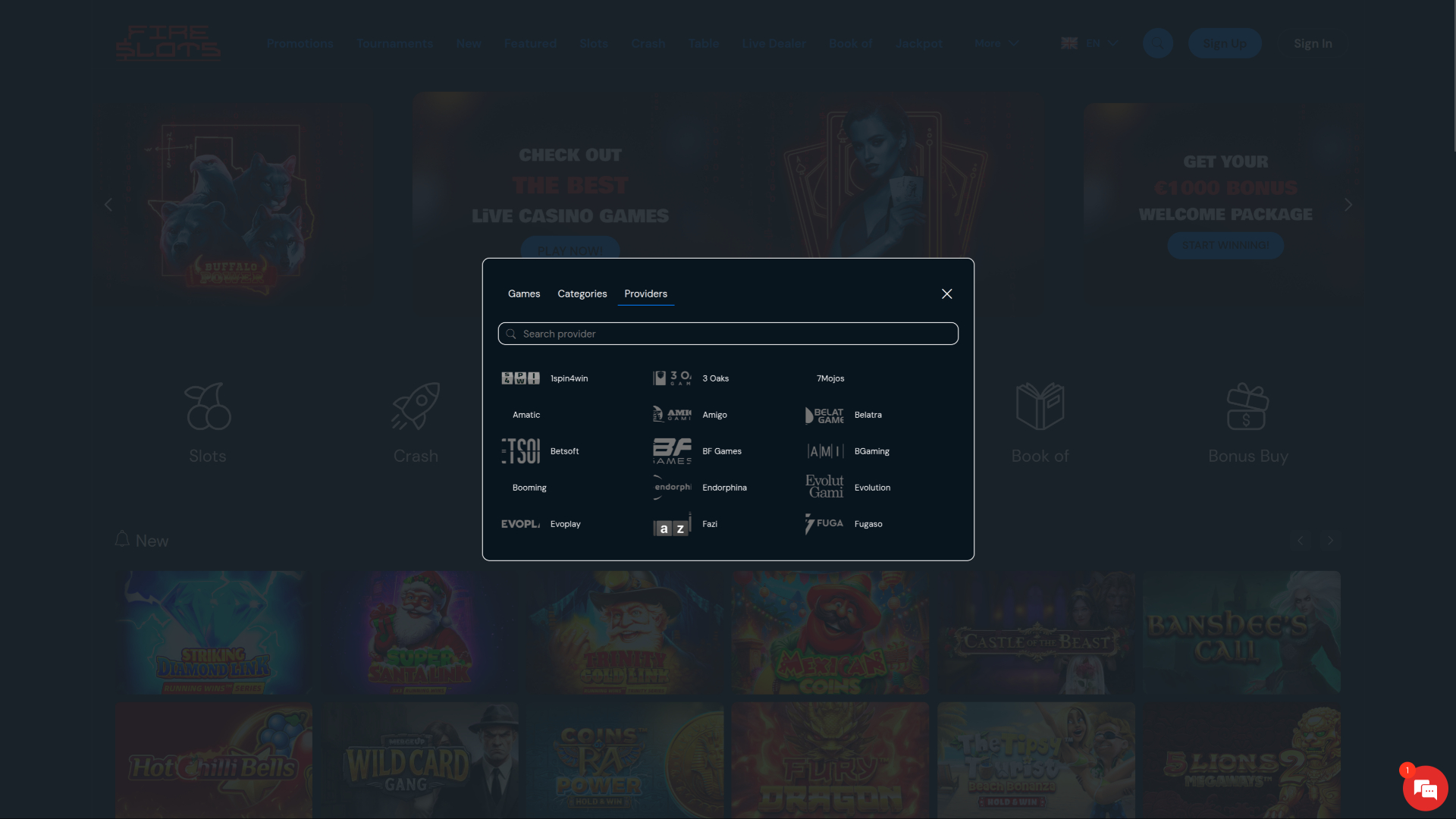 FireSlots Casino Desarrolladores de juegos de escritorio