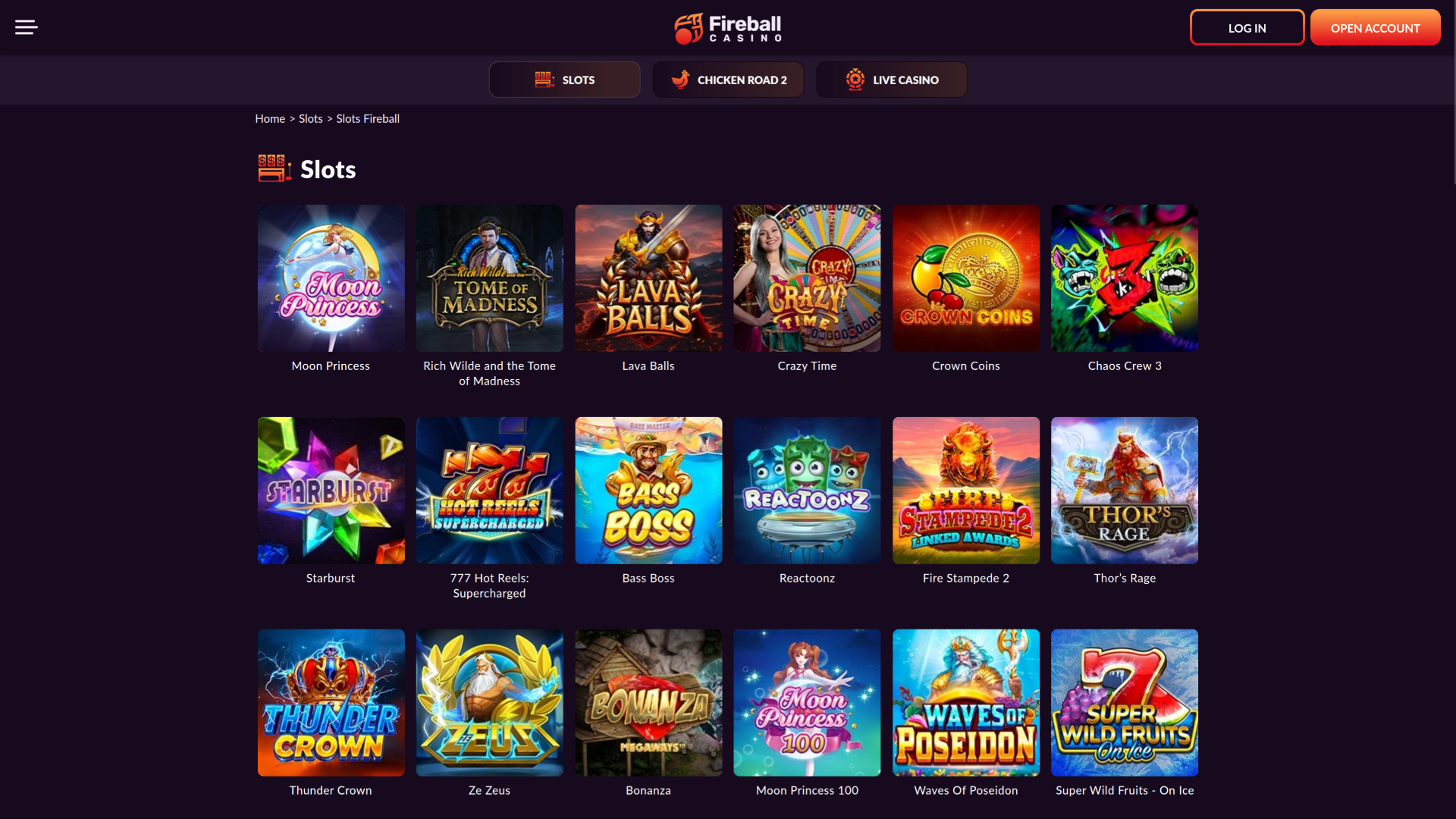 Fireball Casino Bureau Jeux