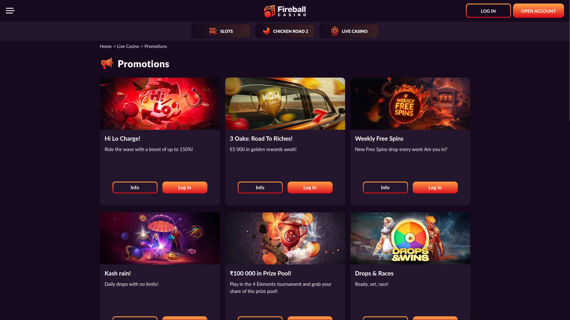 Fireball Casino Bureau Promotions