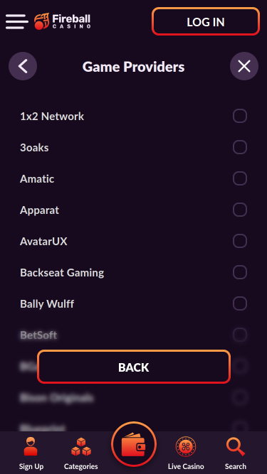 Fireball Casino Mobile Développeurs de Jeux