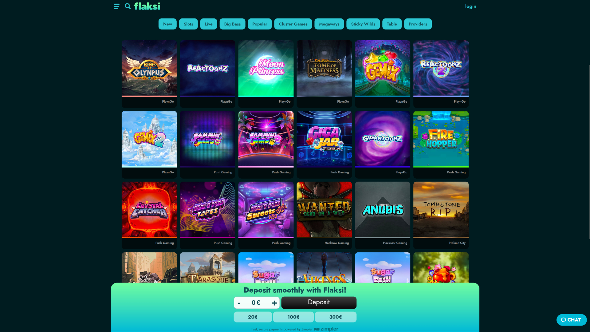Giochi cluster Flaksi per desktop