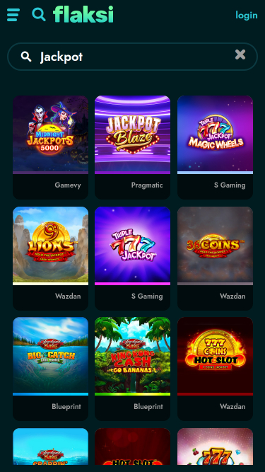 Jackpot Flaksi per mobile