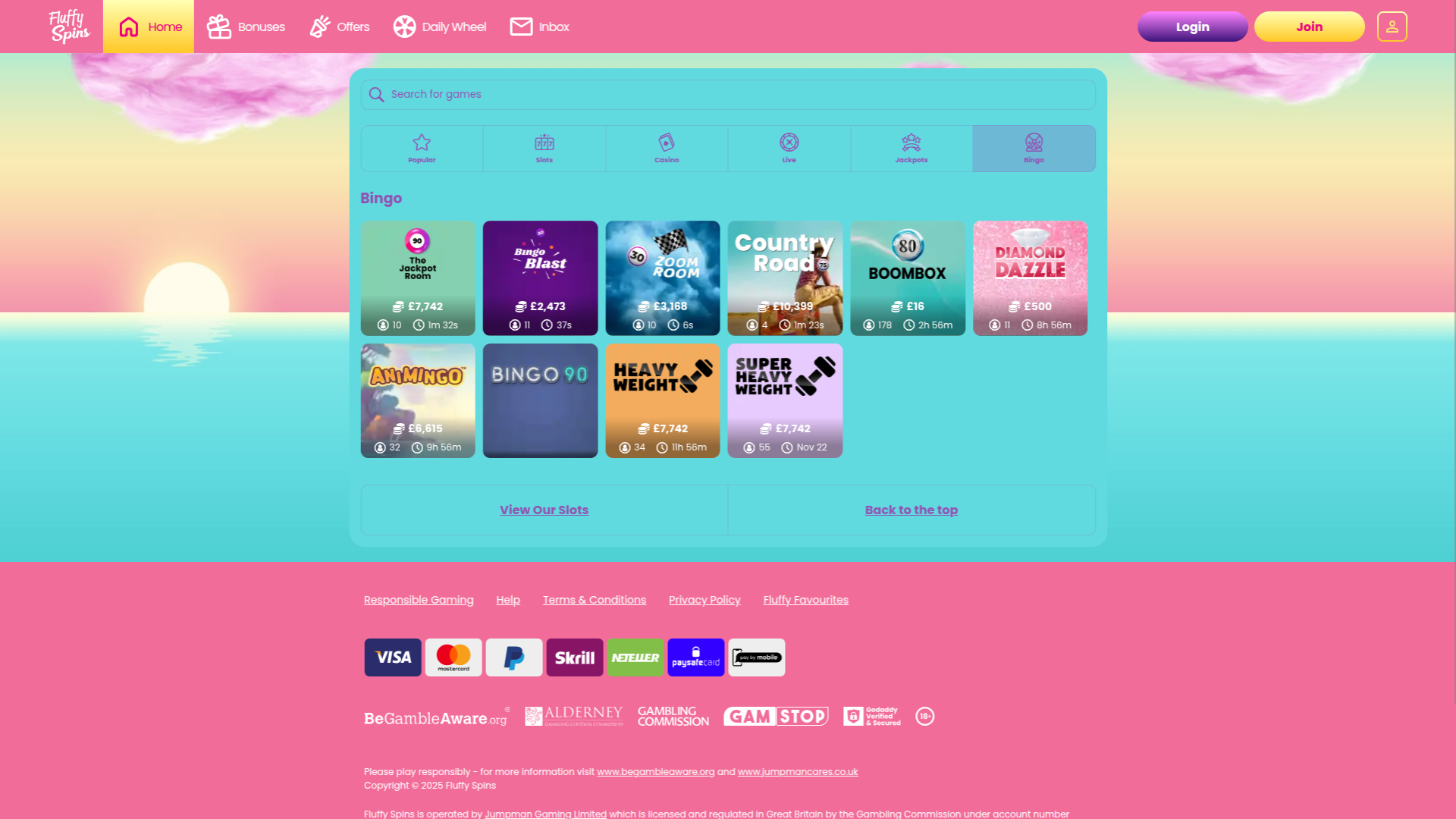 Fluffy Spins Casino Desktop-Bingo