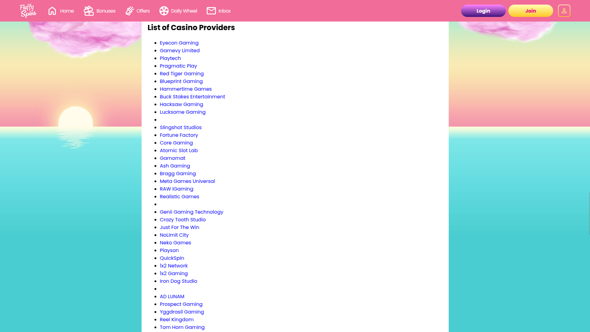 Fluffy Spins Casino Desktop-Spielentwickler