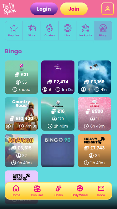 Fluffy Spins Casino Mobile-Bingo
