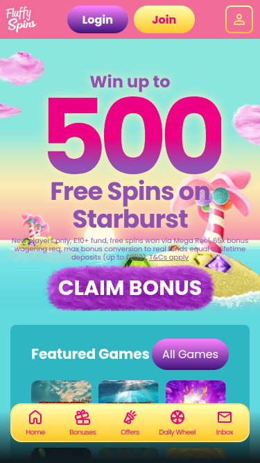 Fluffy Spins Casino Mobile-Startseite