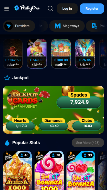 Jackpot mobile de FlukyOne