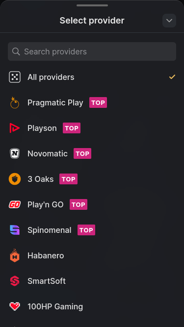 Sviluppatori di giochi di Fonbet Casino Mobile