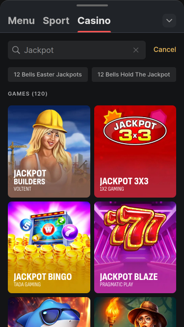 Jackpot di Fonbet Casino Mobile