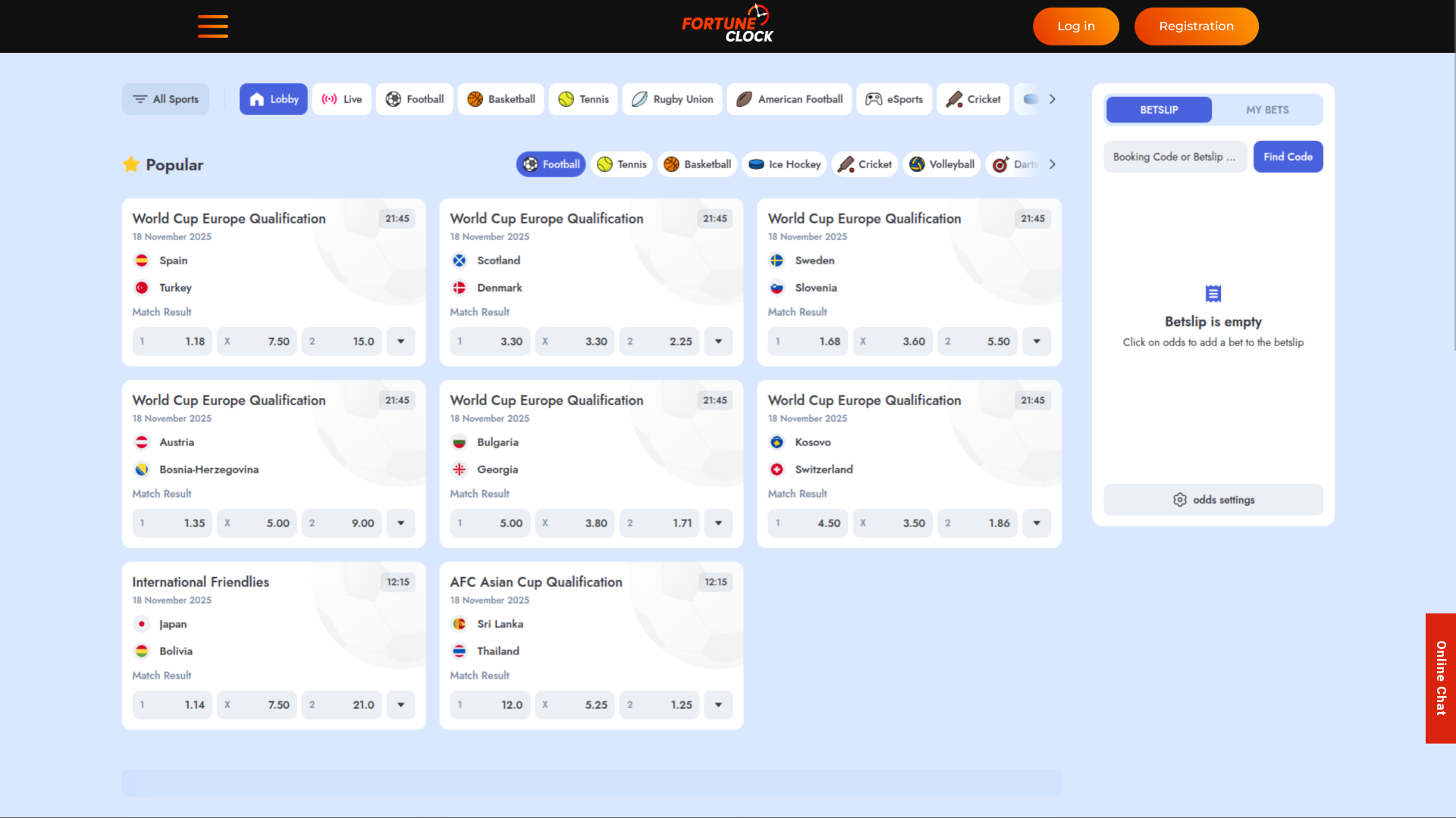 Paris sportifs de Fortune Clock Casino Desktop