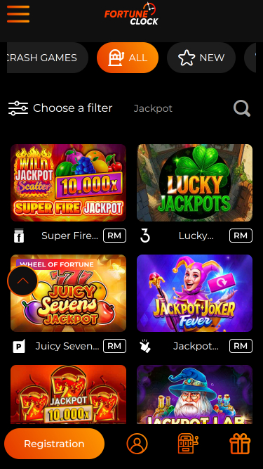 Jackpot de Fortune Clock Casino Mobile