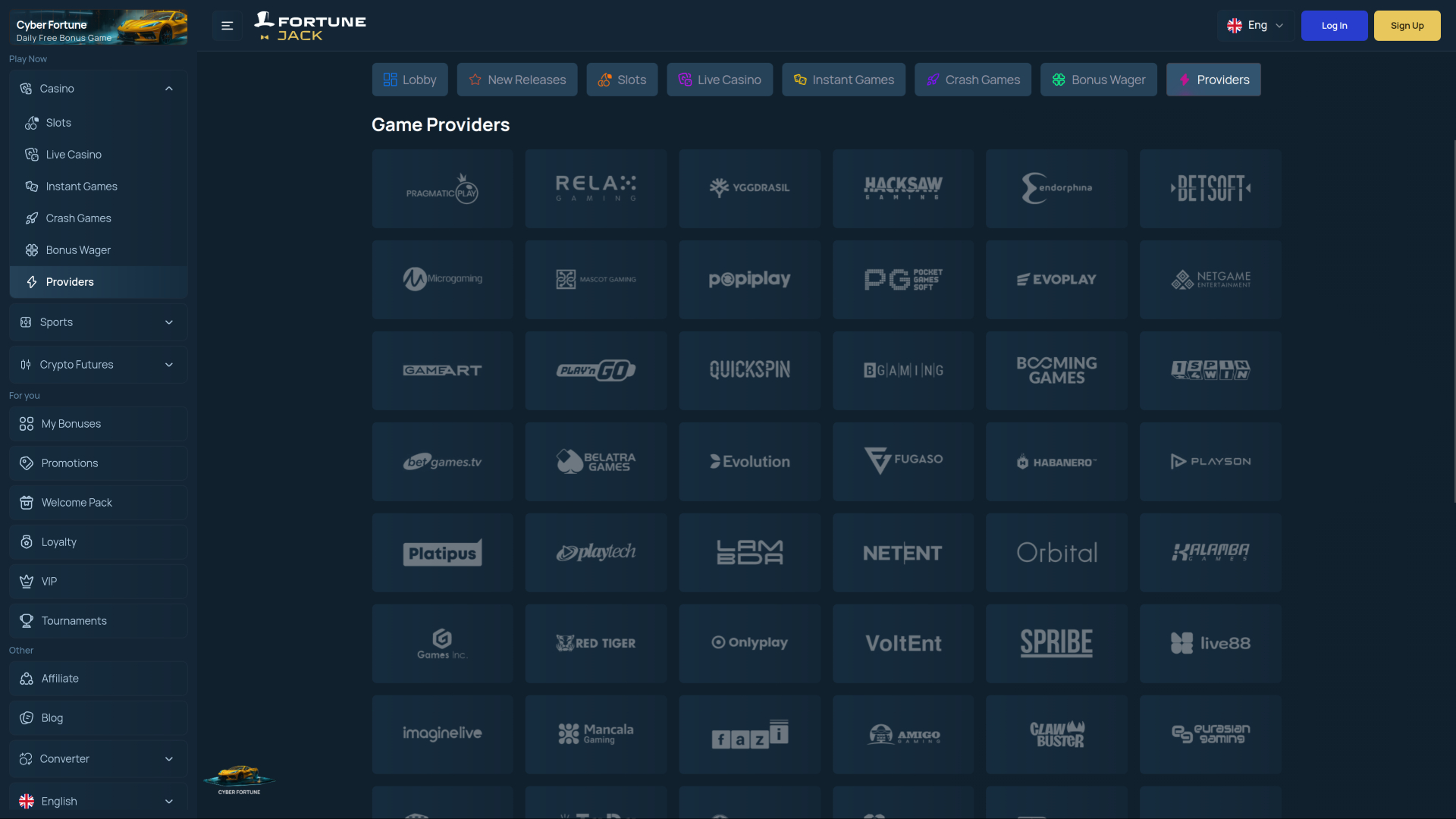 Développeurs de jeux de Fortune Jack Casino sur ordinateur