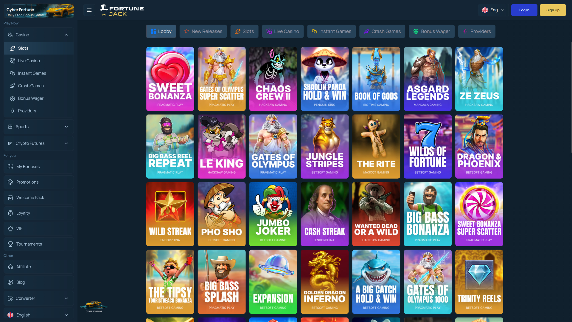 Jeux de Fortune Jack Casino sur ordinateur