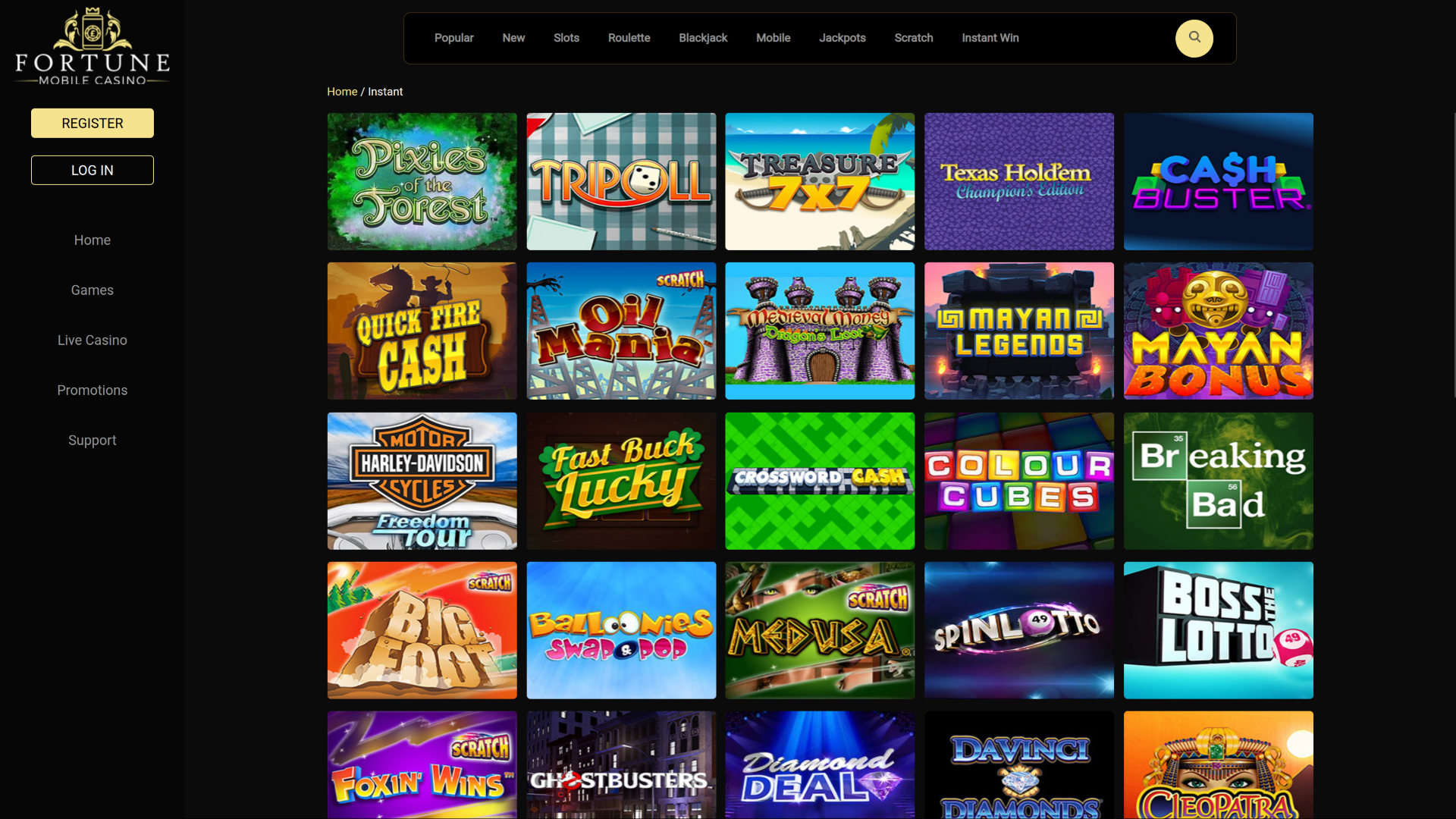 Fortune Mobile Casino Gain instantané pour ordinateur