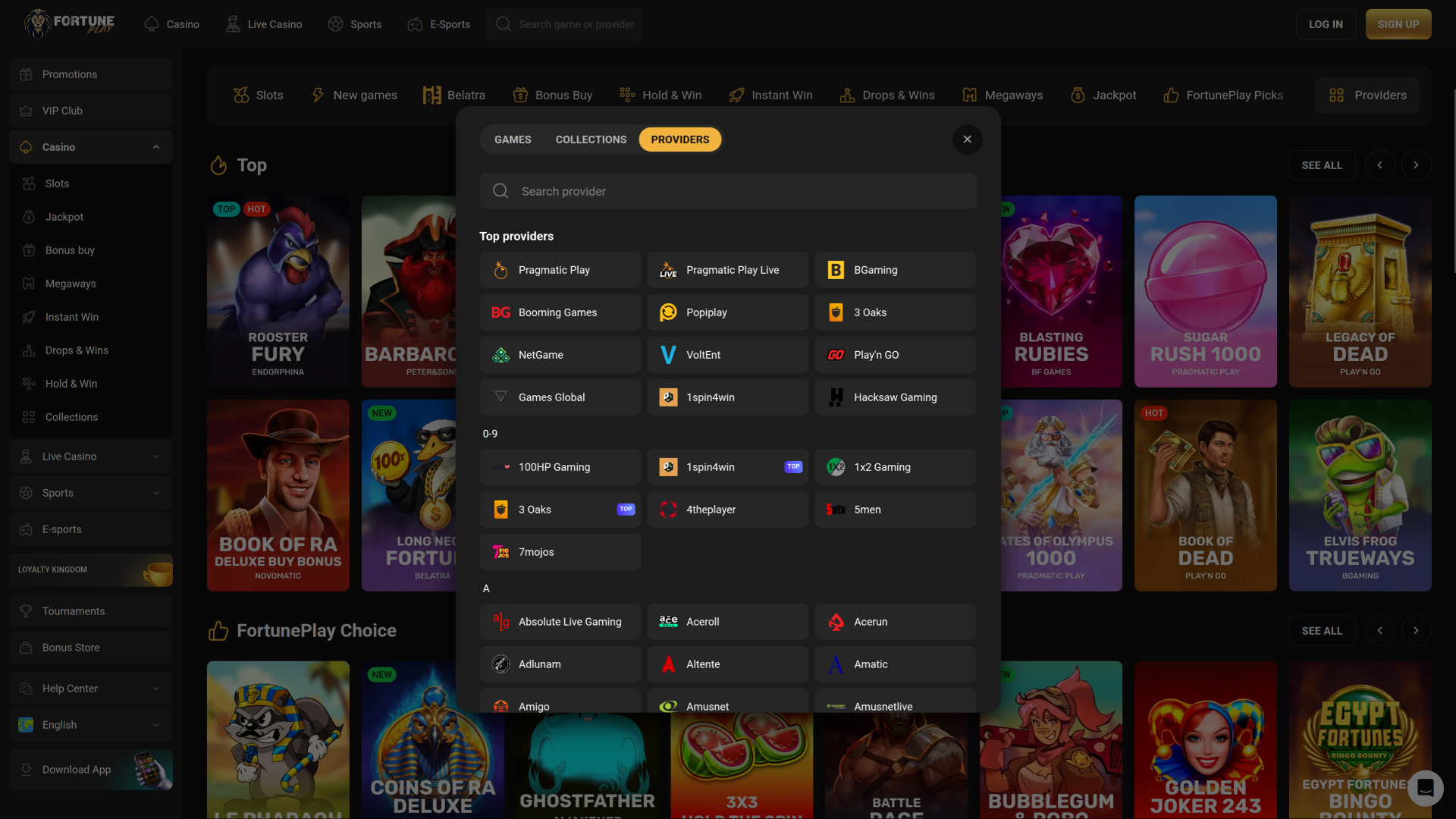 Fortune Play Casino Développeurs de jeux pour ordinateur