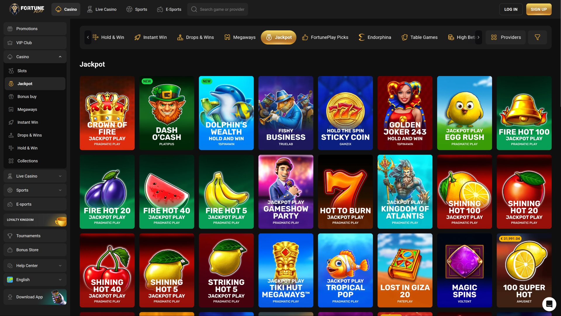 Fortune Play Casino Jackpot pour ordinateur