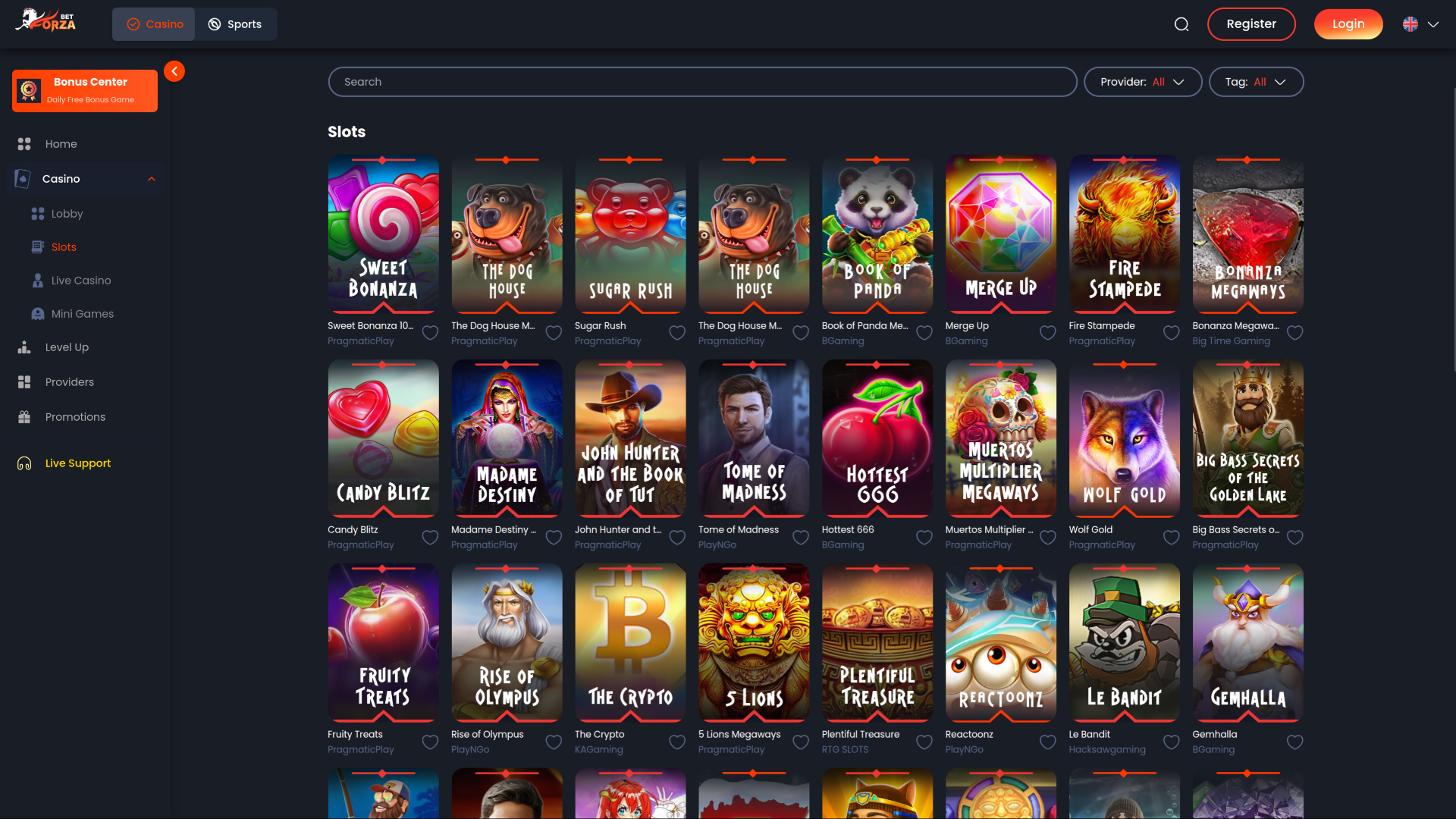 ForzaBet Casino Desktop Games