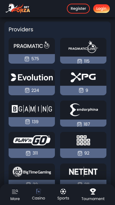 ForzaBet Casino Mobile Game Developers