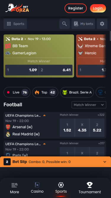 ForzaBet Casino Mobile Sports