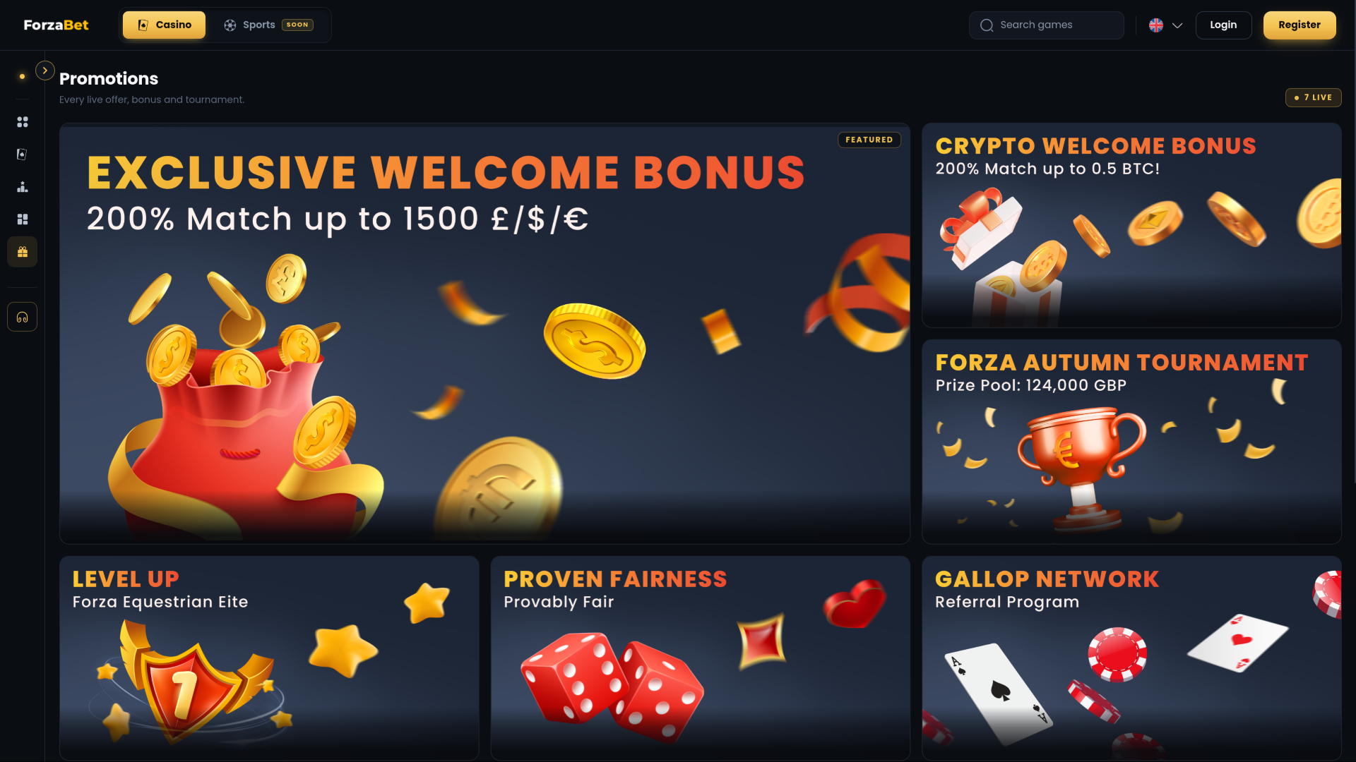 Страница промоакций казино ForzaBet