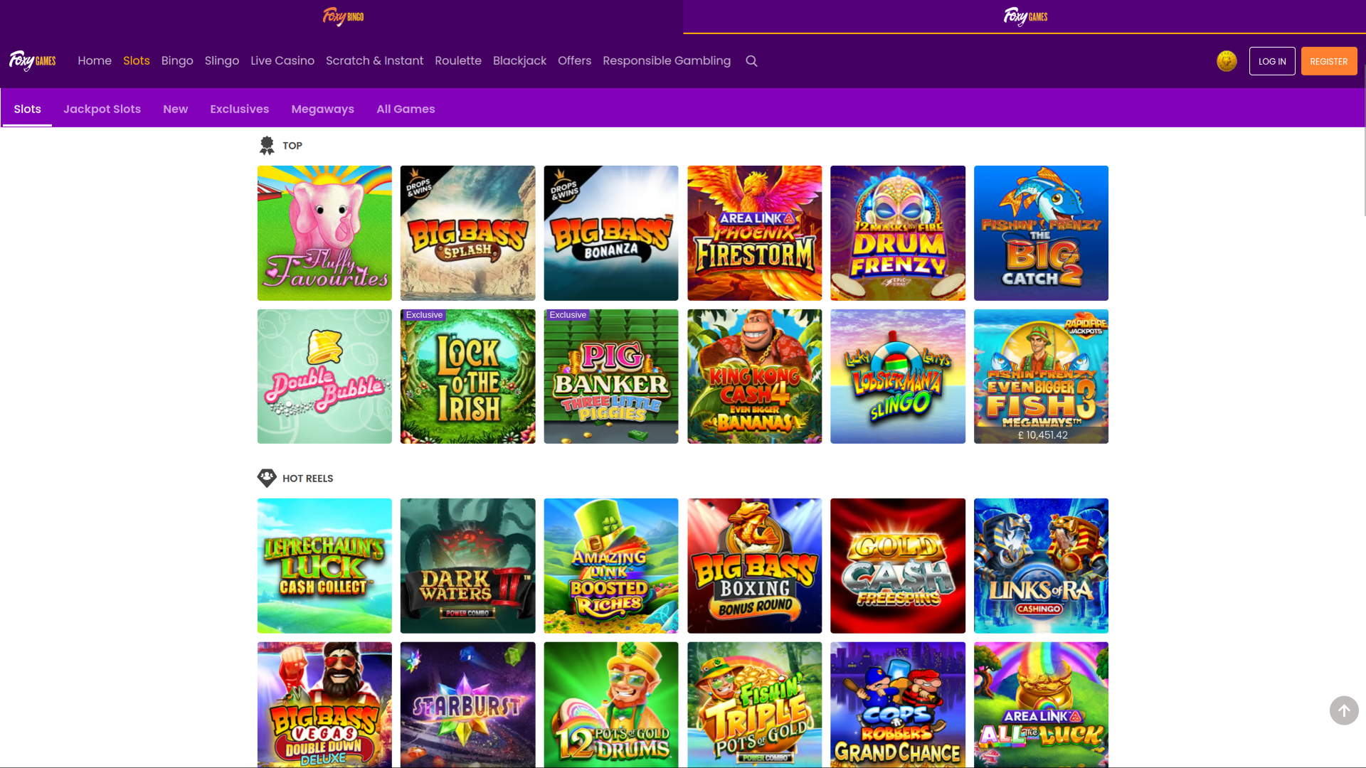Foxy Games Casino Desktop-Spiele