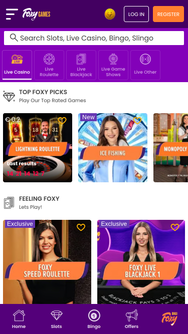 Foxy Games Casino Mobile-Live-Dealer