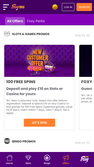 Foxy Games Casino Mobile-Aktionen