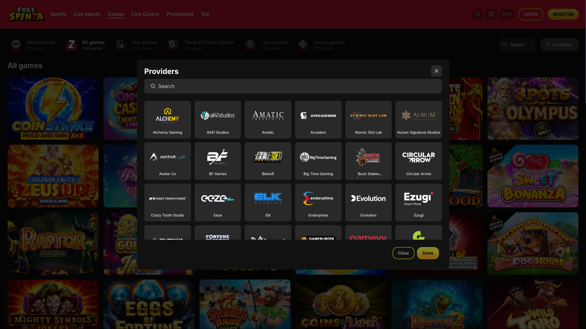 Développeurs de jeux de casino gratuits Spinza pour ordinateur