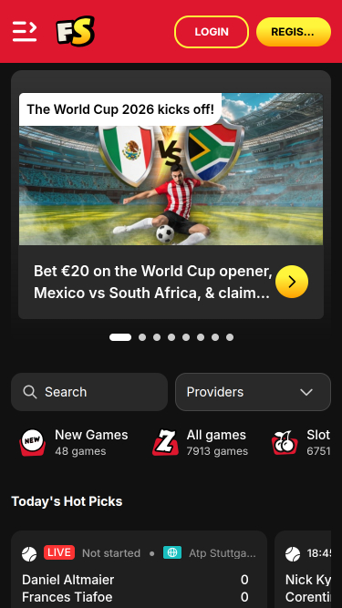 Page d'accueil gratuite du casino Spinza pour ordinateur