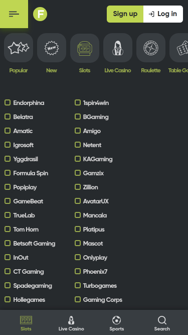 Fresh Casino Mobile Spieleentwickler