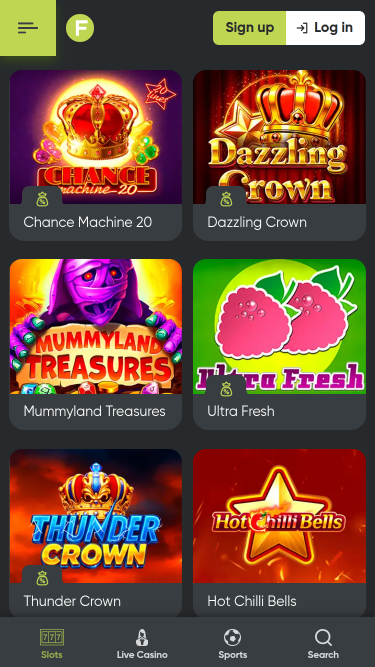 Fresh Casino Mobile Spiele