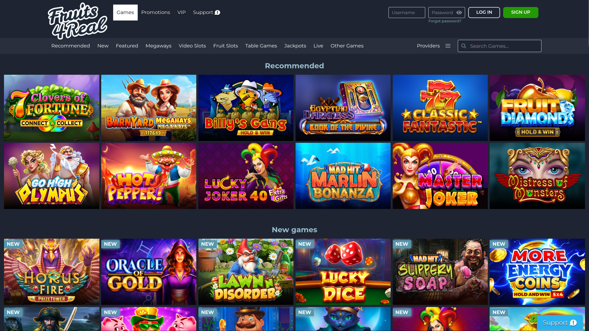 Juegos de escritorio de casino Fruits 4 Real