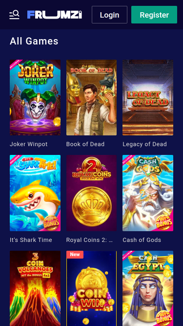 Giochi per cellulari del casinò Frumzi