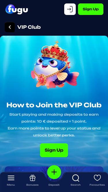 Fugu Casino VIPモバイルページ