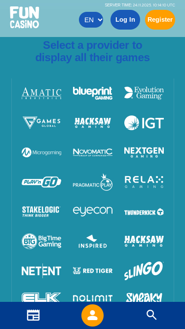 Desarrolladores de juegos móviles de Fun Casino