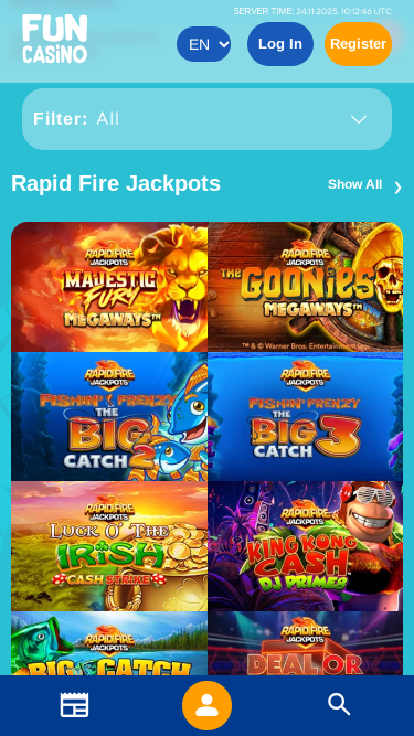 Jackpot móvil de Fun Casino