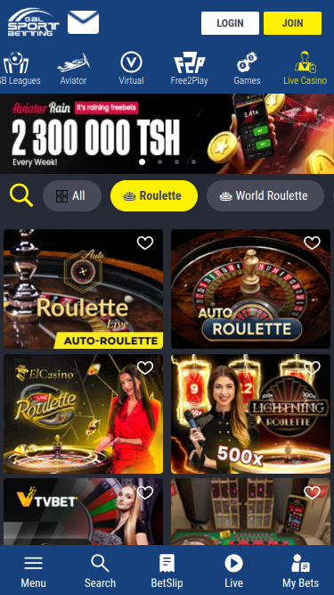 Gal Sport Betting Casino Mobile Croupier en direct