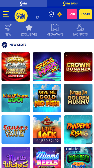 Jeux mobiles Gala Spins