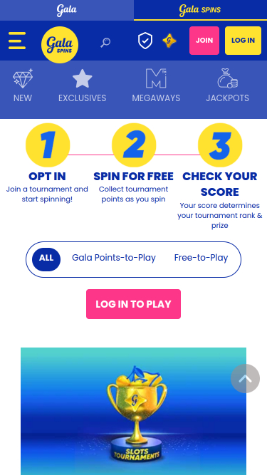 Tournois mobiles Gala Spins