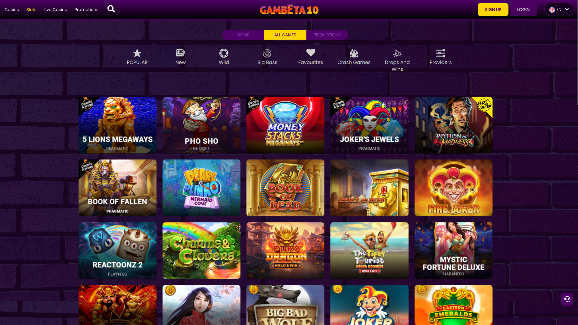 Gambeta10 Casino Desktop Games