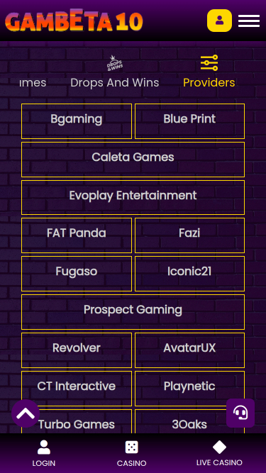 Разработчики мобильных игр для казино Gambeta10