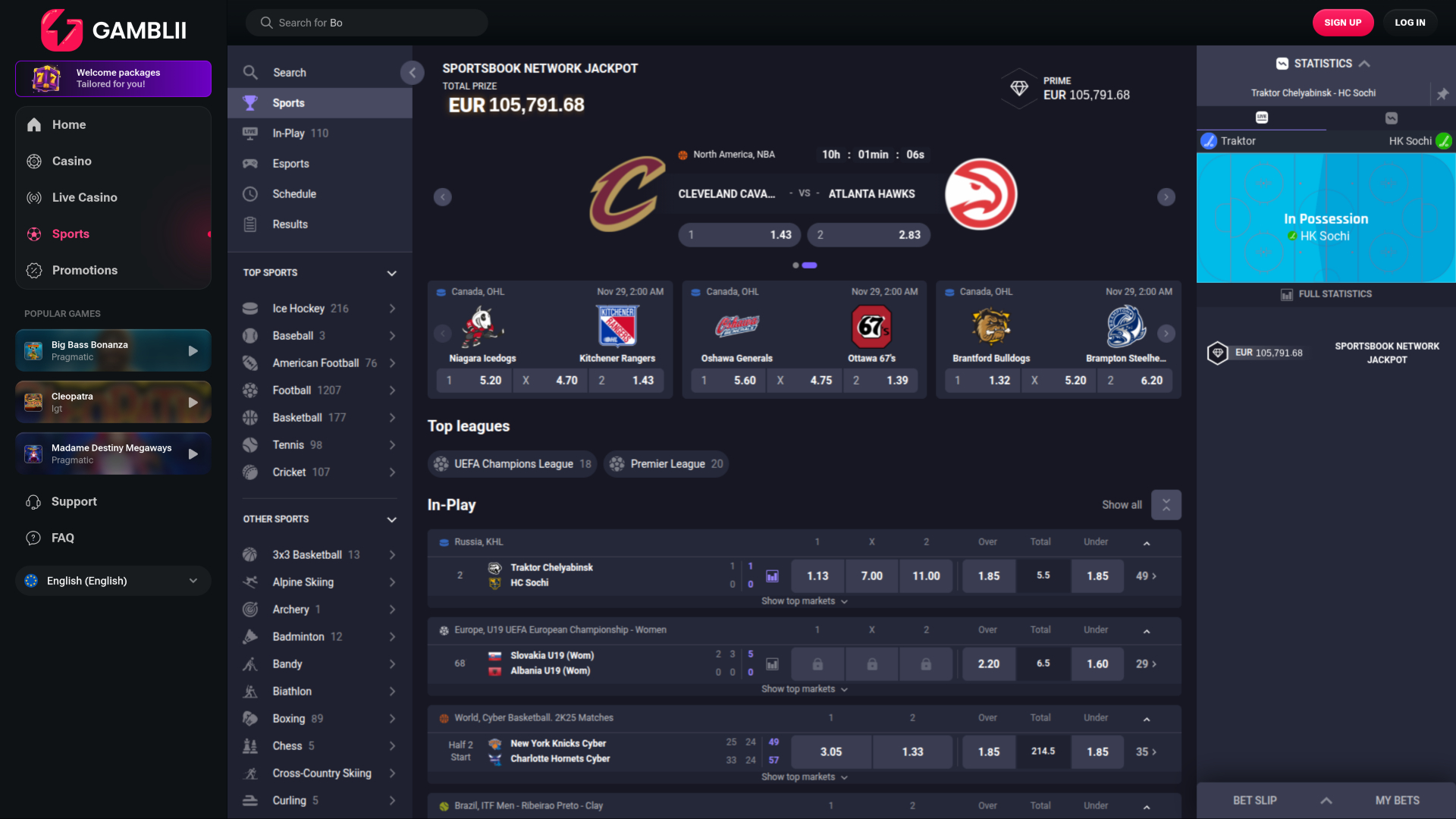 Casino Gamblii Deportes de escritorio