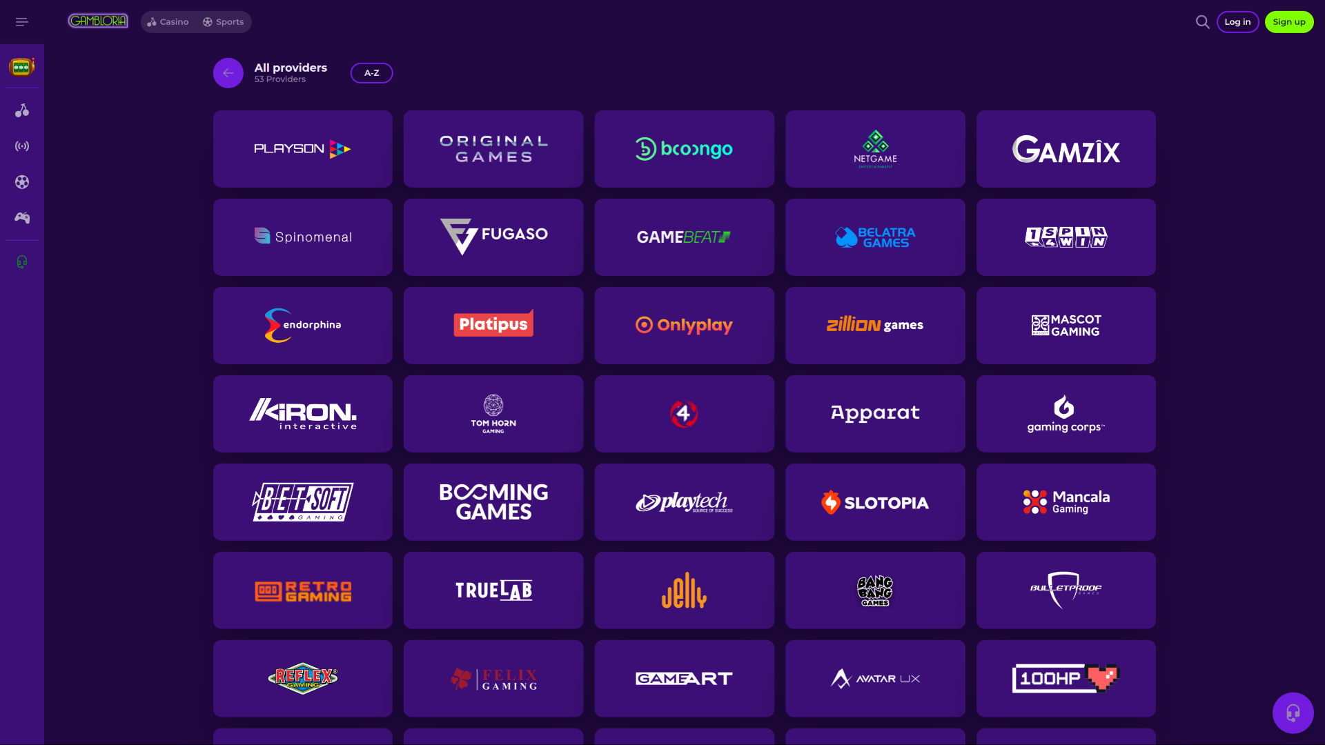 Gambloria Casino Desktop Game Developers