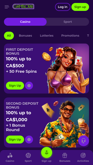 Gambloria Casino Mobile Promotions