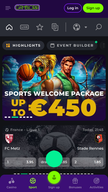 Gambloria Casino Mobile Sport